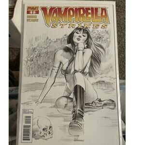 Vampirella Strikes #1 (2022 Dynamite) White Blank Sketch by Tim Levandoski